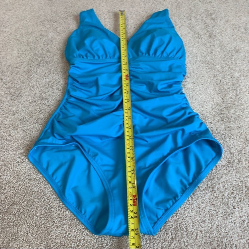 JANTZEN Blue one piece swimwear swimsuit Sz 8 - Picture 6 of 11